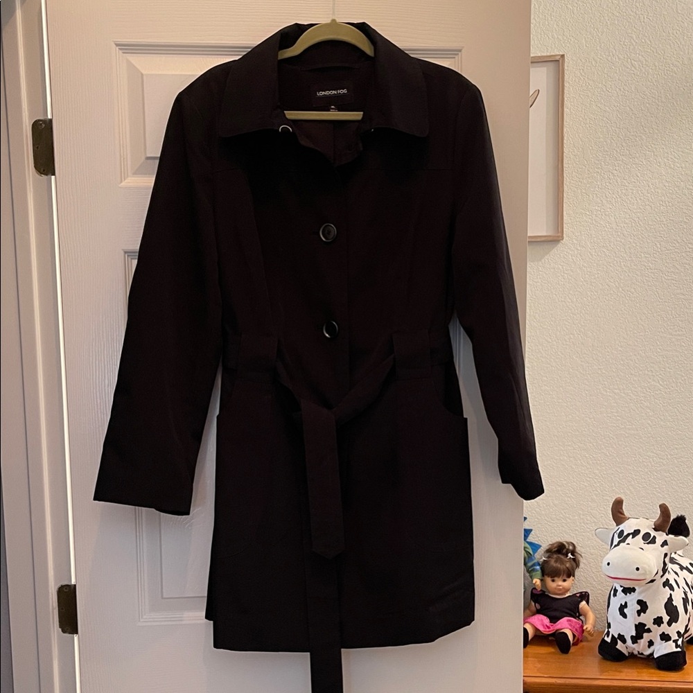 London Fog Women's Dark Trench Coat